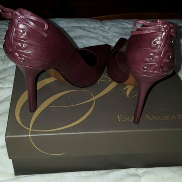 Enzo Angiolini Dark Burgundy Heels - Picture 3 of 4